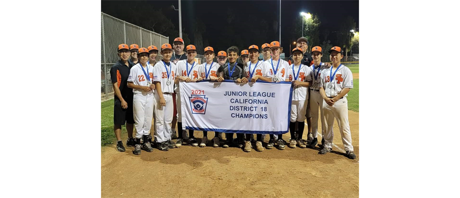 South Pasadena Junior Baseball District 18 Champions