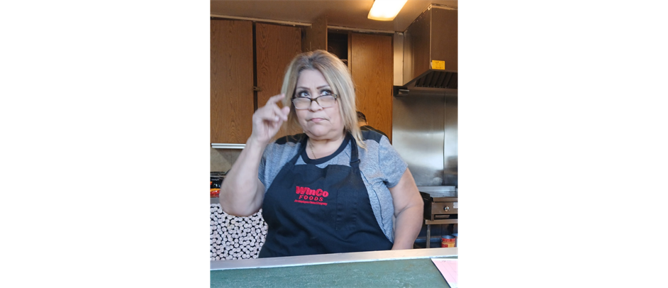 Debbie Garcia, President EME Working the Snackbar